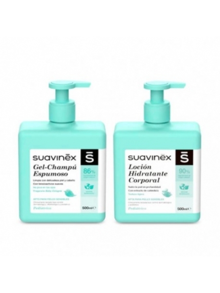 SUAVINEX DUPLO GEL ESPUMOSO + LOCION  500 ML + 500 ML