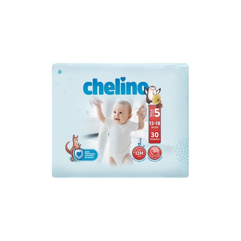 CHELINO PAÑAL INFANTIL FASHION & LOVE T- 5 (13 - 18 KG) 30 PAÑALES