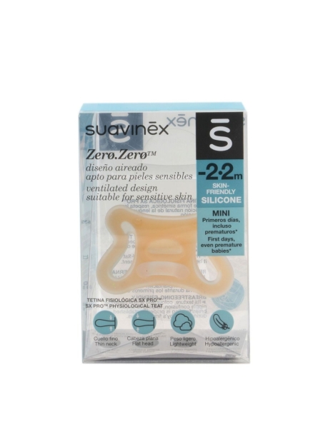 SUAVINEX CHUPETE SILICONA FISIOLOGICO SX PRO ZERO-ZERO -2 - 2 MESES 1 UNIDAD