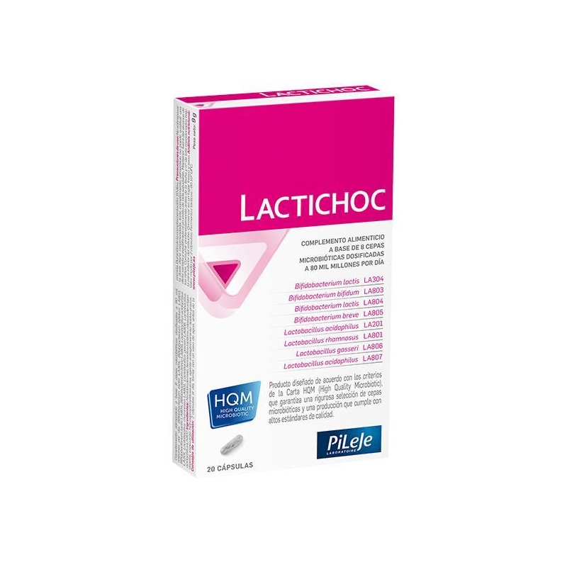 PILEJE LACTICHOC 20 CAPSULAS