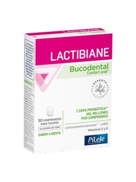 PILEJE LACTIBIANE BUCODENTAL 30 COMPRIMIDOS PARA CHUPAR SABOR MENTA