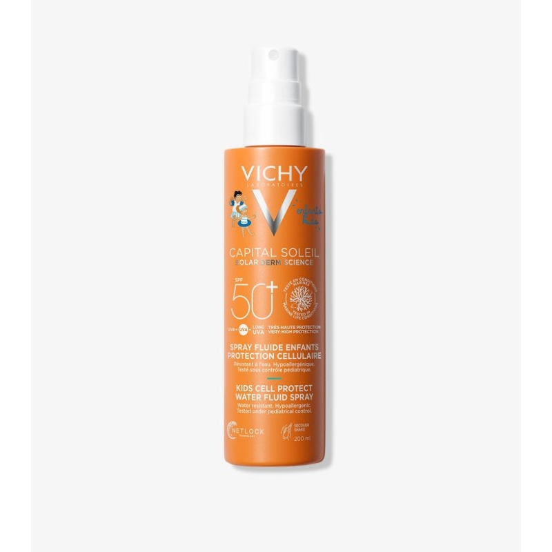 VICHY CAPITAL SOLEIL CELL PROTECT WATER FLUID NIÑOS SPF 50+ SPRAY 1 ENVASE 200 ML