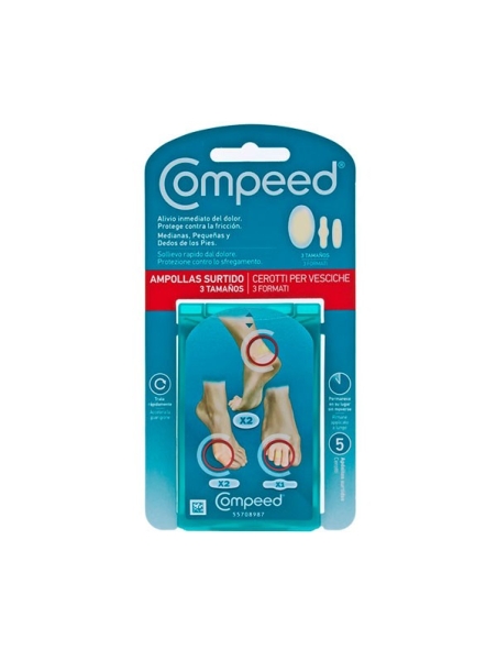 COMPEED AMPOLLAS HIDROCOLOIDE SURTIDO 5 U
