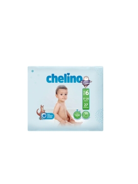 CHELINO PAÑAL INFANTIL FASHION & LOVE T- 6 (17 - 28 KG) 27 PAÑALES
