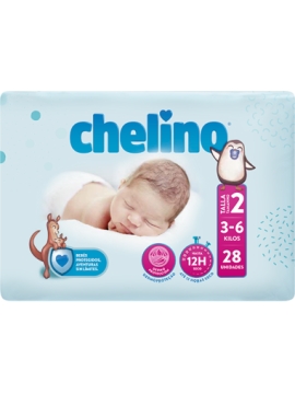 CHELINO PAÑAL INFANTIL FASHION & LOVE T- 2 (3 - 6 KG) 28 PAÑALES