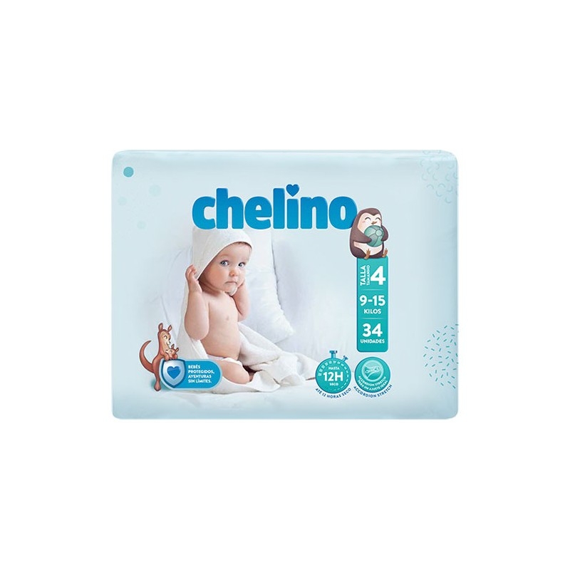 CHELINO PAÑAL INFANTIL FASHION & LOVE T- 4 (9 - 15 KG) 36 PAÑALES