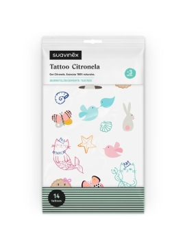 SUAVINEX TATTOO CON CITRONELLA 14 UNIDADES