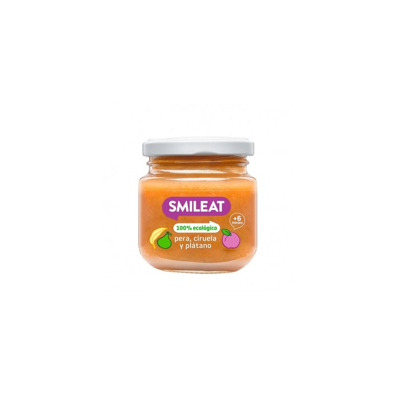 SMILEAT 1 TARRITO 130 G SABOR PERA CIRUELA Y PLATANO