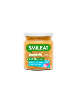 SMILEAT CACHITOS 1 TARRITO 230 G SABOR ARROZ CON PAVO Y VERDURITAS