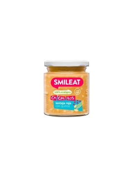 SMILEAT CACHITOS 1 TARRITO 230 G SABOR LENTEJA ROJA CON QUINOA