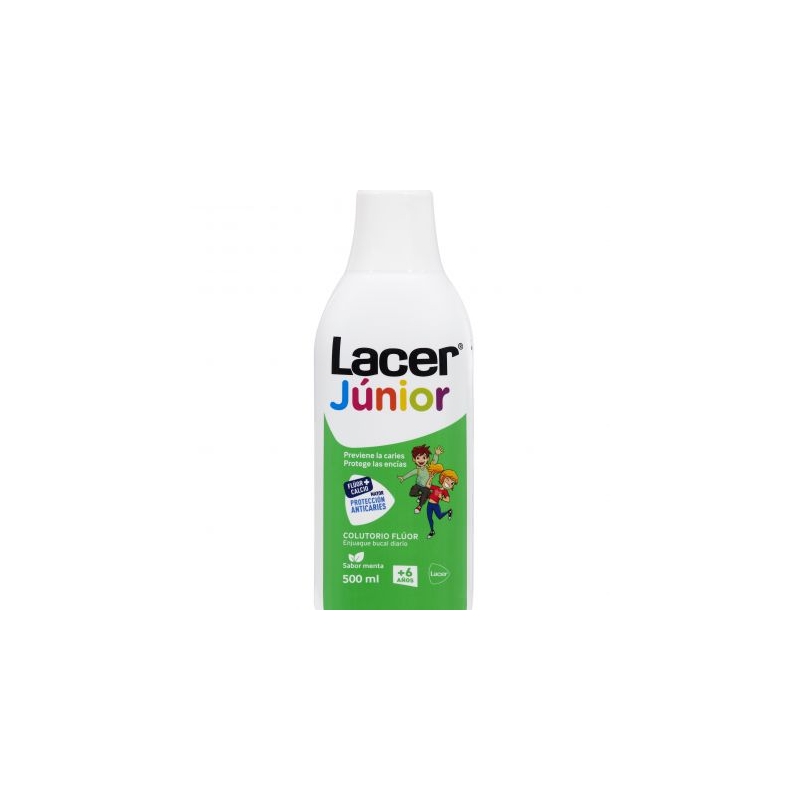 LACER JUNIOR ENJUAGUE BUCAL  500 ML SABOR MENTA