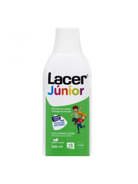 LACER JUNIOR ENJUAGUE BUCAL  500 ML SABOR MENTA