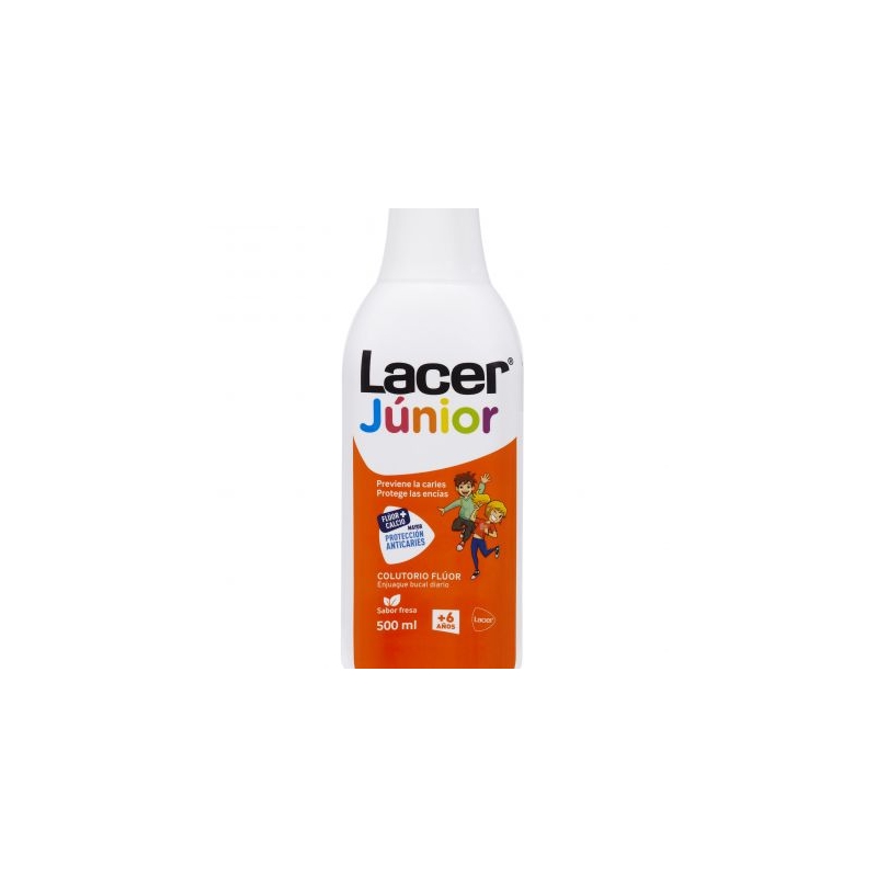 LACER JUNIOR FLUOR 0,05 % COLUTORIO DIARIO FRESA 500 ML.