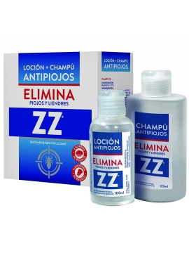 ZZ LOCION + CHAMPU ANTIPIOJOS 1 ENVASE 100 ML +125 ML
