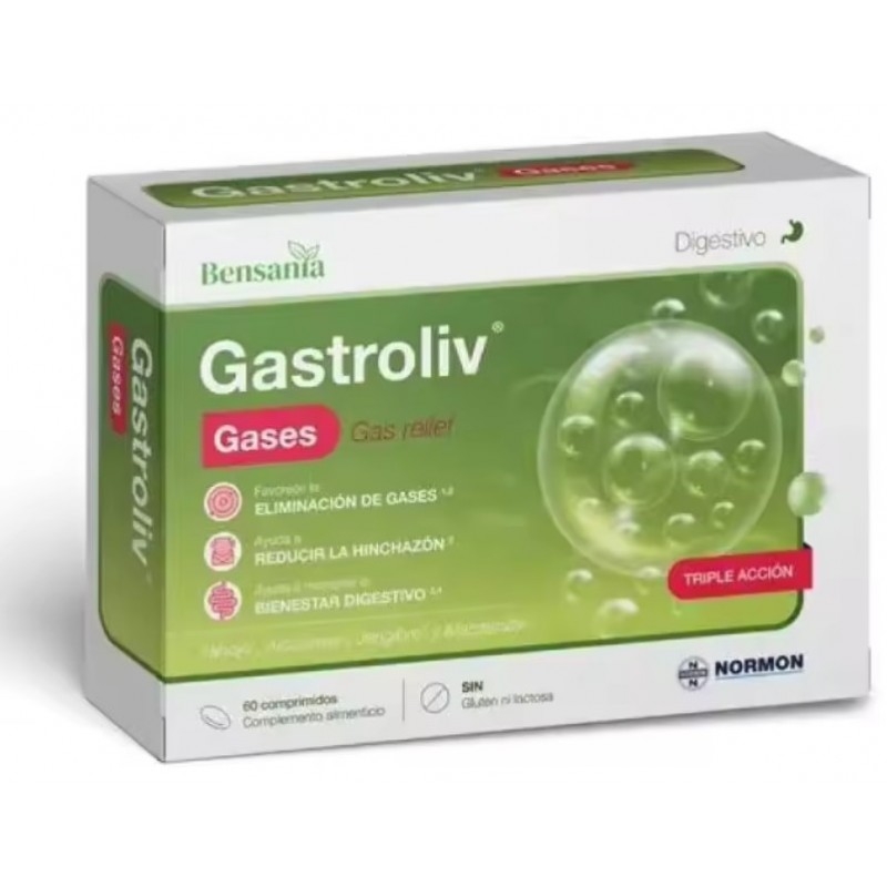 GASTROLIV BENSANIA NORMON GASES 60 COMPRIMIDOS