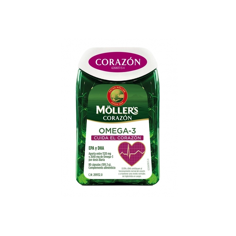 MOLLER CORAZON OMEGA 3 80 CÁPSULAS