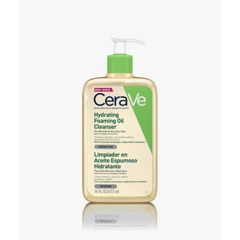 LIMPIADOR ACEITE ESPUMOSO HIDRATANTE CERAVE 1 ENVASE 473 ML