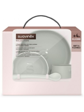SUAVINEX VAJILLA INFANTIL SILICONA VERDE