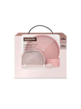 SUAVINEX VAJILLA INFANTIL SILICONA ROSA