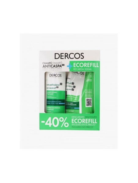 VICHY DERCOS CHAMPU + REFILL CASPA GRASA DUPLO
