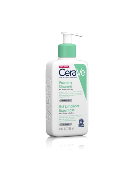 CERAVE GEL LIMPIADOR ESPUMOSO FOAMING 236 ML