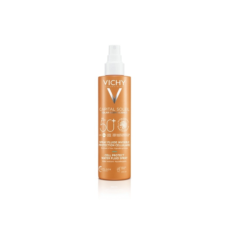 VICHY CAPITAL SOLEIL CELL PROTECT WATER FLUID SPF 50+ SPRAY 1 ENVASE 200 ML