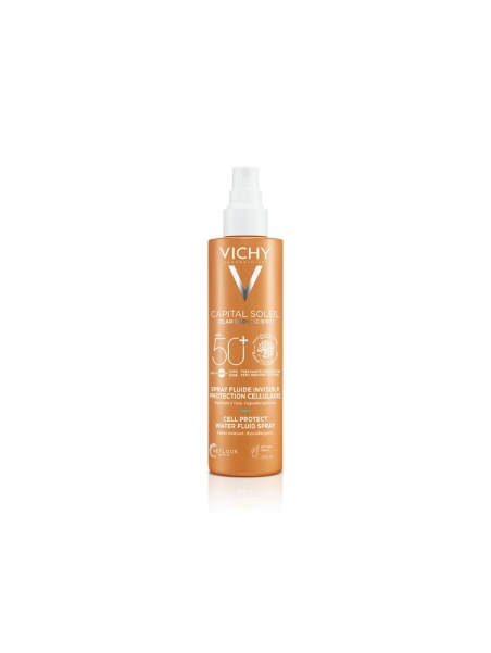 VICHY CAPITAL SOLEIL CELL PROTECT WATER FLUID SPF 50+ SPRAY 1 ENVASE 200 ML