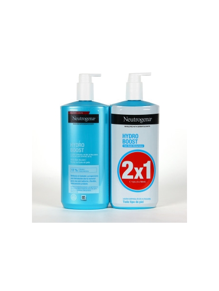 NEUTROGENA HYDRO BOOST LOCION CORPORAL HIDRATANTE GEL 2 ENVASES 750 ML